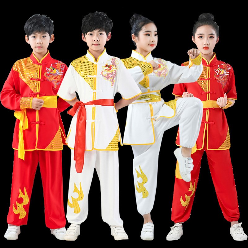 儿童六一打鼓服演出服舞龙舞狮秧歌服腰鼓队舞蹈服幼儿武术表演服