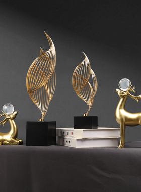 新房装饰礼品轻奢招财金玉满堂圆盘摆件玄关酒柜开业乔迁新居礼物