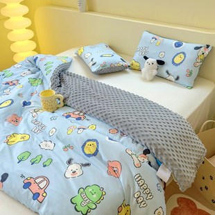 通用可拆洗学生被子春秋款 儿童豆豆被秋冬被芯幼儿园宝宝四季