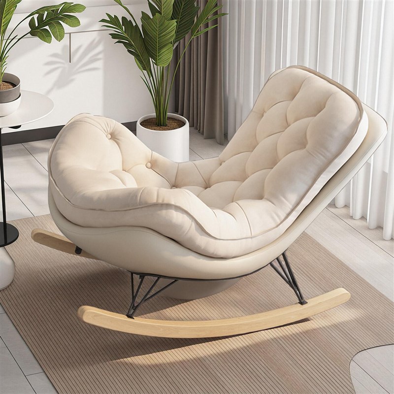 懒人窝窝椅布艺蛋壳椅客厅单人沙发摇椅大人躺椅懒人沙发可躺可睡