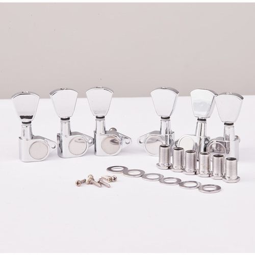 吉他弦钮民谣吉他琴钮全封闭式弦钮旋钮上弦器通用金属三联旋钮轴