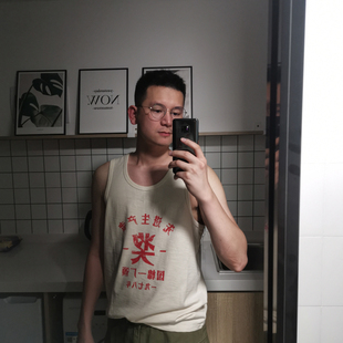 无袖 谢先绅 怀旧年代感复古胚棉汗背心男女款 老棉布 儿时记忆中