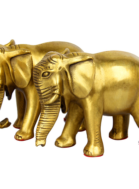 铜大象摆件铜象象吸水象一对宅店铺开业礼品礼物