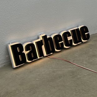 网红 灯牌发光字门头招牌定做LED背光字定制灯箱广告牌烤漆立体字