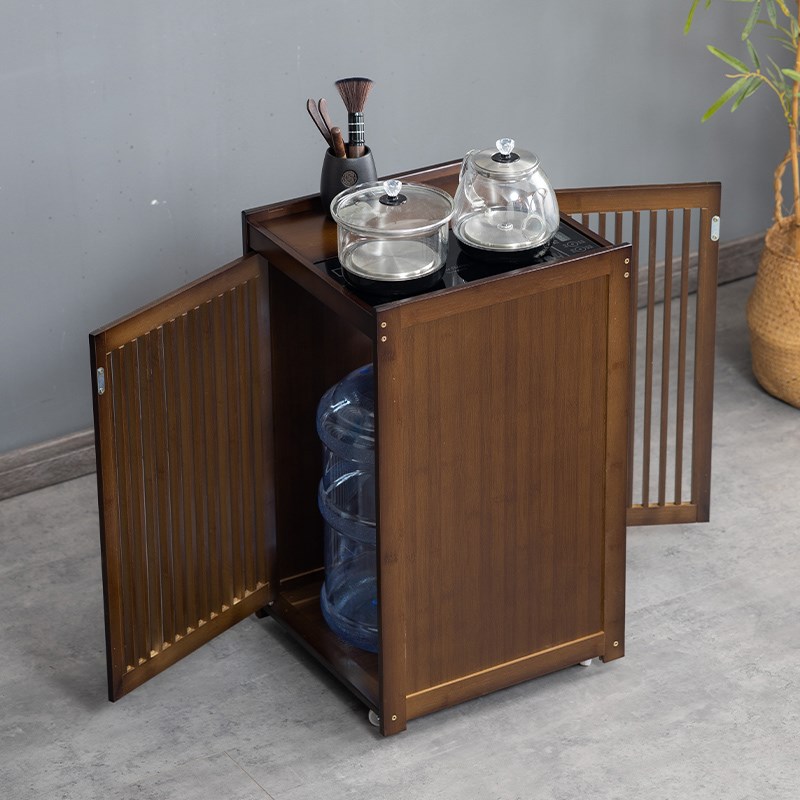 移动茶水柜家用茶台茶边柜客厅边几带轮小茶桌茶盘茶具套装全自动