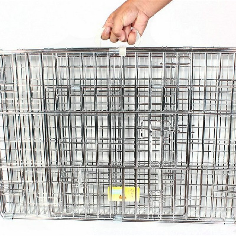 乐佳电镀笼镀铬折叠便携狗笼子带厕所室内中小型犬猫兔子宠物笼