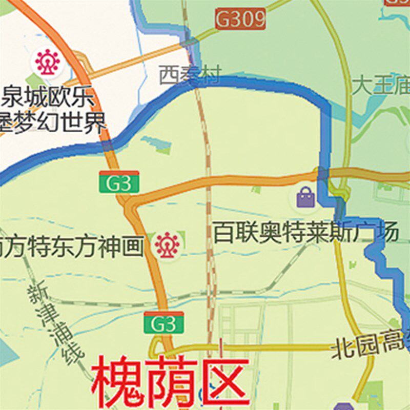 2021新款济南市区划图地图办公室挂图超大高清防水墙贴装饰画定制