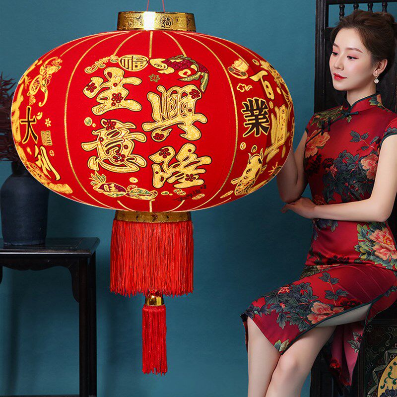新年春节大红灯笼灯吊灯户外阳台室内大门装饰大号led灯笼中国风