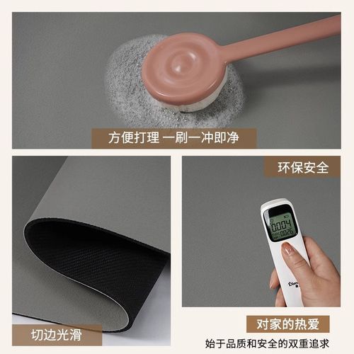 高端厨房地垫防滑防油可擦免洗耐脏吸水地毯专用硅藻泥脚垫子l形