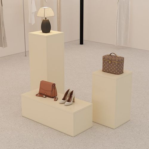地台展示台服装店模特橱窗底座定制饰品摆件陈列台洞石纹风增高台