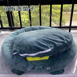 可爱卡通可拆洗狗窝小型犬泰迪比熊柯基四季 新款 通用狗床狗垫猫窝