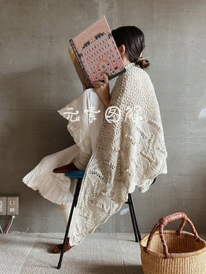 [日文]无水印三国万里子铃兰披肩图解 围巾图解编织教程