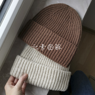 非视频 棒针编织教程中文字版 928欧蕾帽图解 女士螺纹翻边帽手套