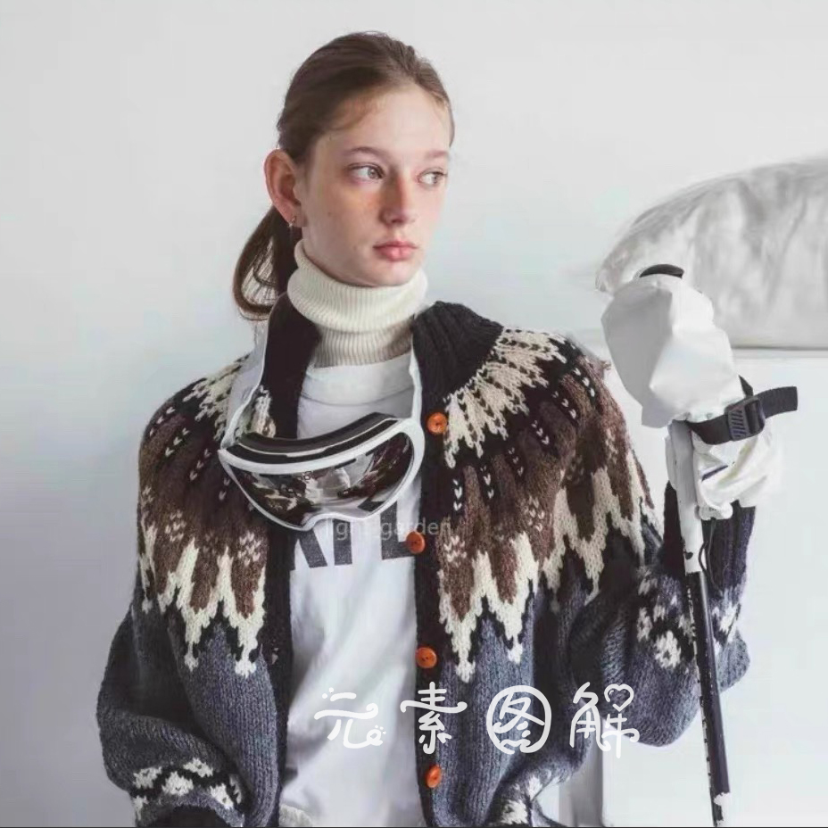 [日文]三国万里子滑雪衫Miknits alp阿尔普开衫毛衣图解编织教程