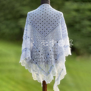 Romi2025神秘织披肩 三角形围巾 图解编织教程文字版含部分视频