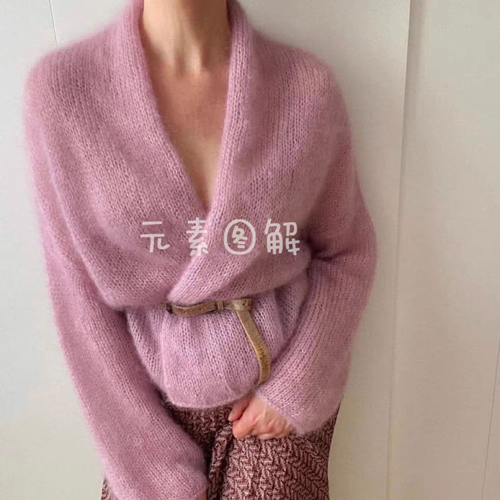 玛塔马海毛开衫教程图解温柔女人