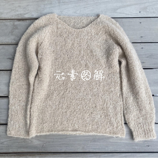 1113假期套衫图解 女士简约小V领套头毛衣编织教程中文字版