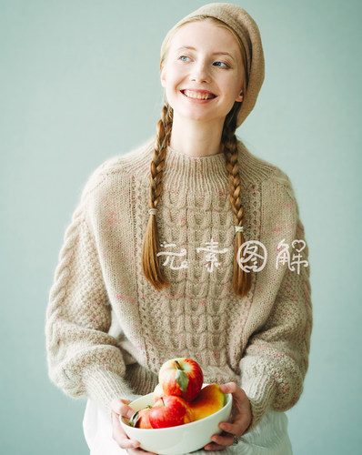沁雪套衫图解织毛衣教程