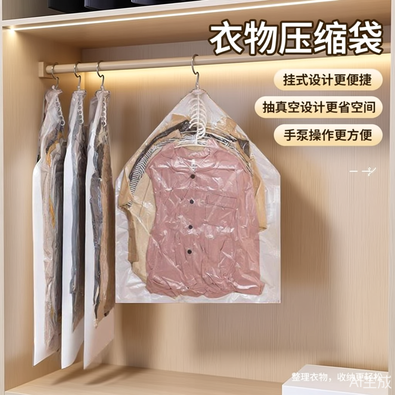 轻松按压排气衣物防潮防霉衣物