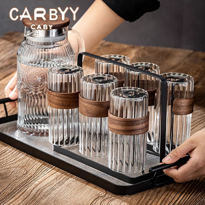 德国耐高温玻璃水杯套装家用泡茶