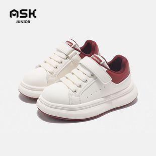 ASK Junior儿童运动鞋2025秋季时尚休闲鞋潮流透气轻便麦昆小白鞋