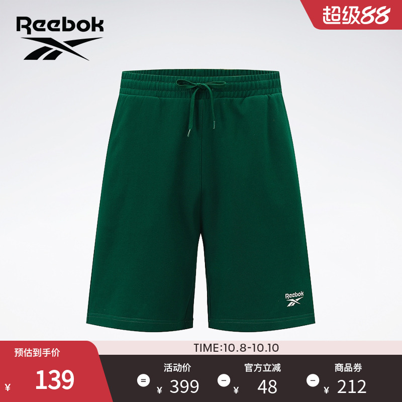 Reebok锐步官方24夏季新款男女同款针织柔软舒适休闲运动简约短裤