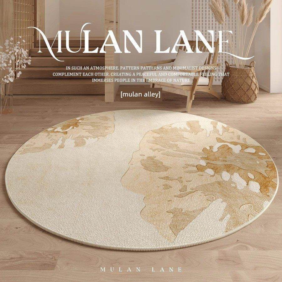 法式圆木风格的圆形地毯客厅沙发咖啡桌毛毯高档Wabi-Sabi床边毛,居家布艺,地毯,淘宝优惠券,粉丝福利购,淘宝优惠卷