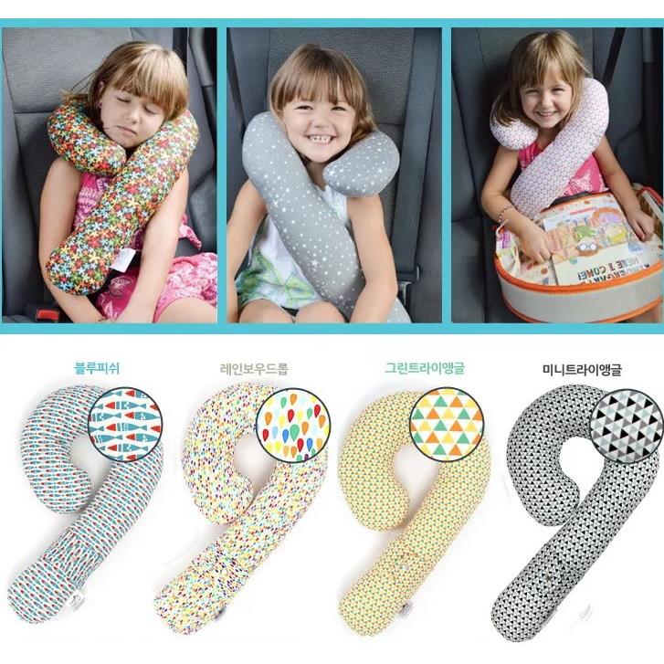 韩国日本儿童安全带护肩套汽车颈枕睡枕抱枕宝宝车载睡觉神器护颈