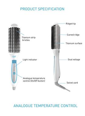 新加坡TUFT负离子110-220V电热梳卷直发两用短发内扣卷发器不伤发