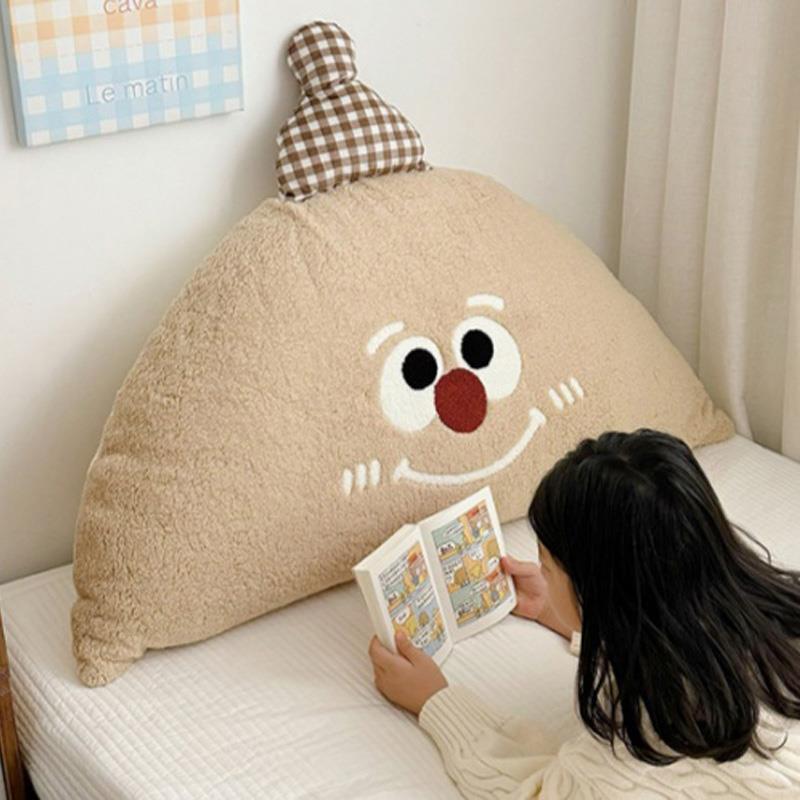 [糖果日记]卡通儿童羊羔绒靠枕床头大靠背软包床上靠垫护腰可拆洗