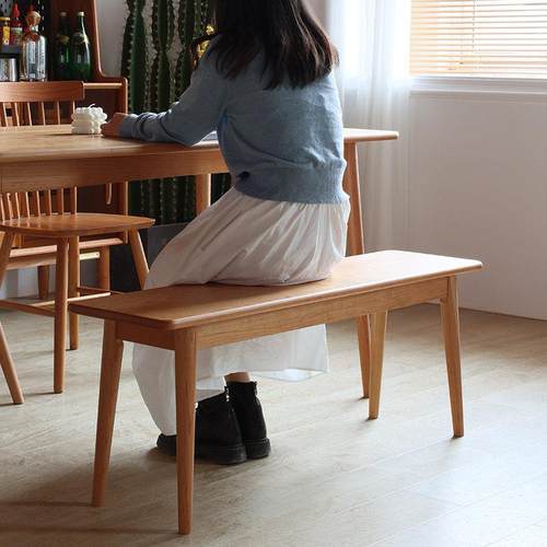 北欧实木FAS级北美樱桃木全实木长凳换鞋凳床尾凳日式小户型风格