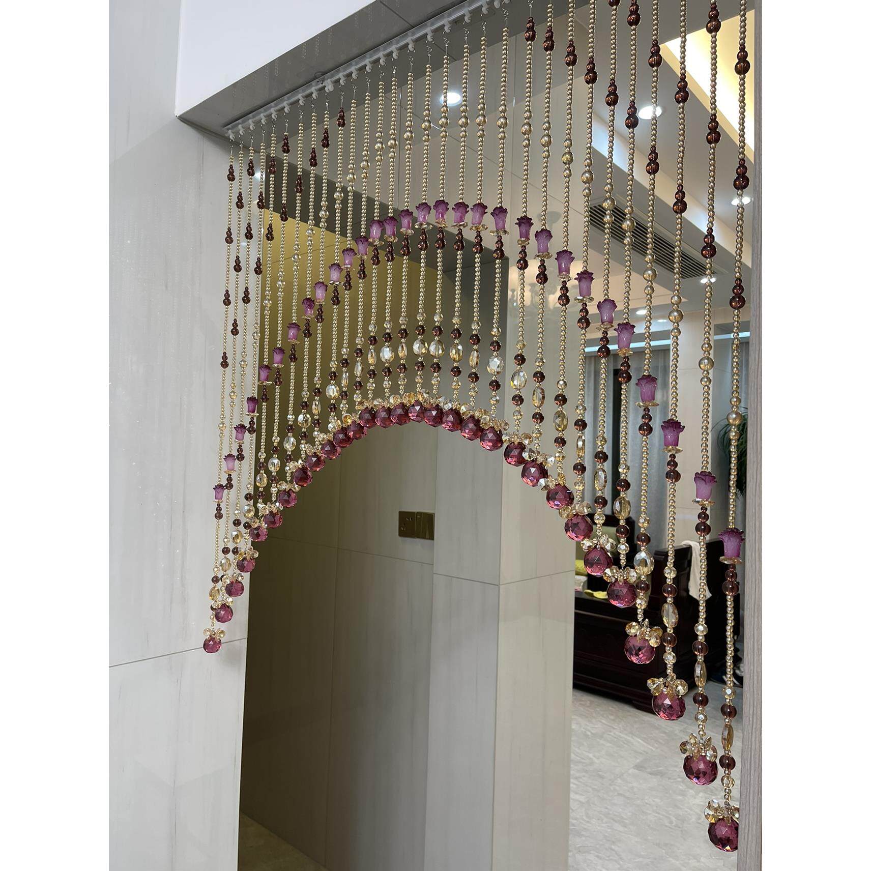 珠帘门帘水晶隔断帘新客厅入口浴室装修葫芦挂帘无打孔