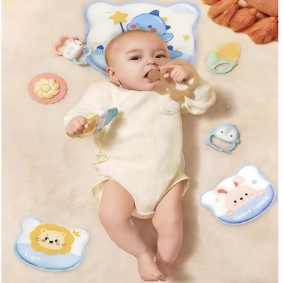 婴儿亲水棉枕头防偏头定型枕纠正头型小宝宝刚出生儿童新生四季