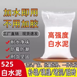 高强度白水泥防水速干墙面修补填缝家用瓷砖地面堵漏砂浆水泥料胶