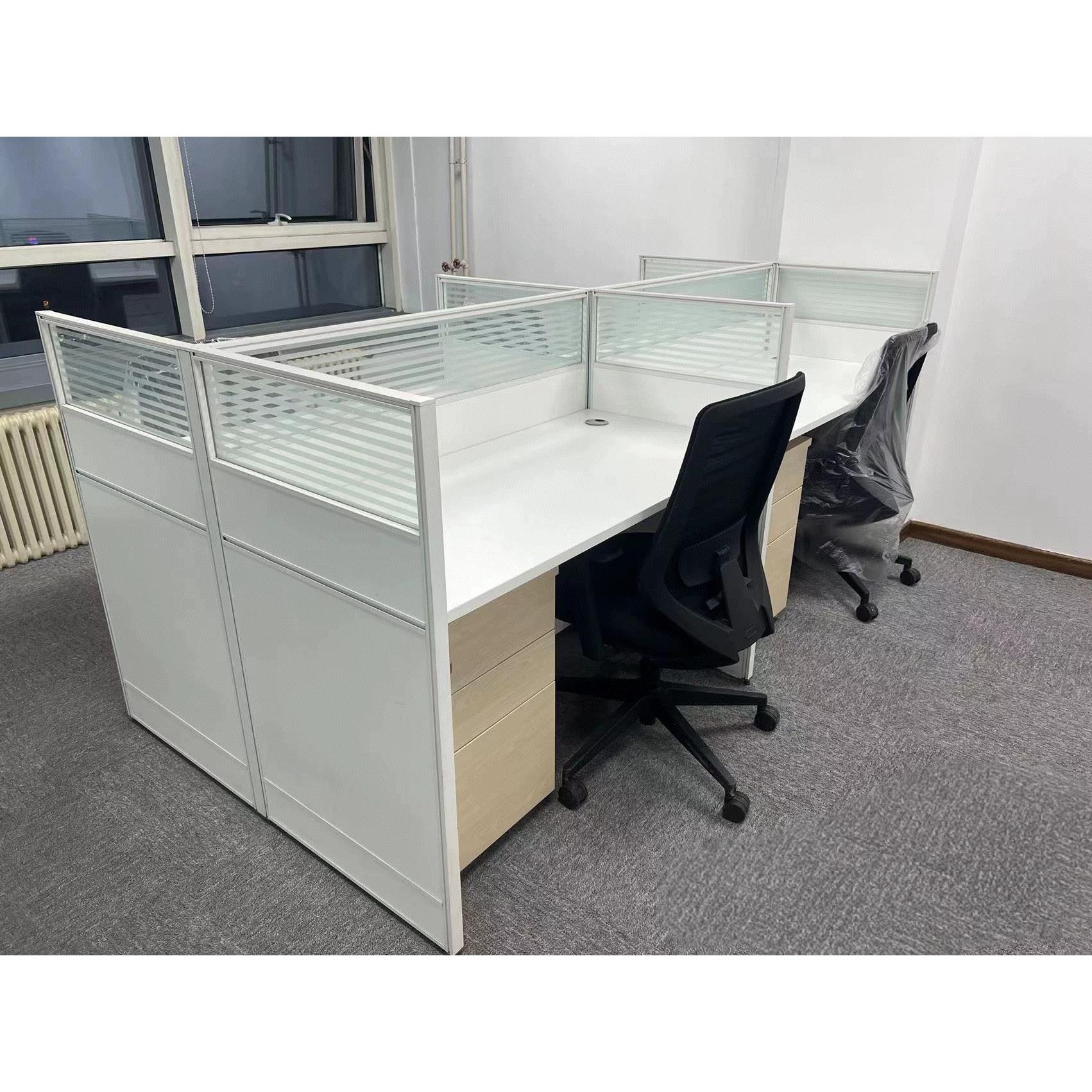 北京简约现代30款式屏风办公桌组合4人位卡座隔断员工桌6人职员桌