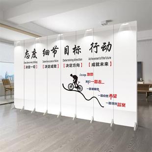 定制LOGO办公室屏风隔断墙简约客厅饭店包间移动双面遮挡隔间挡板