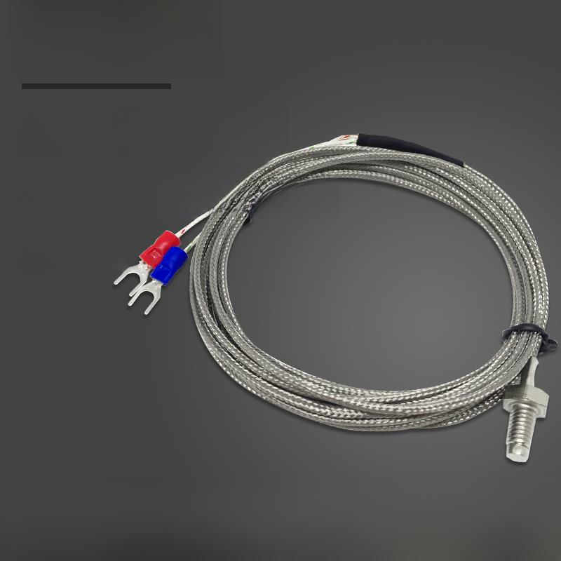 M6螺钉式热电偶K型E型M8热电阻温度传感器测温线探头感温线温控线