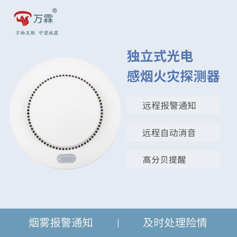 万霖独立烟感报警器 智能烟雾报警器 远程手机APP监控烟感探测器