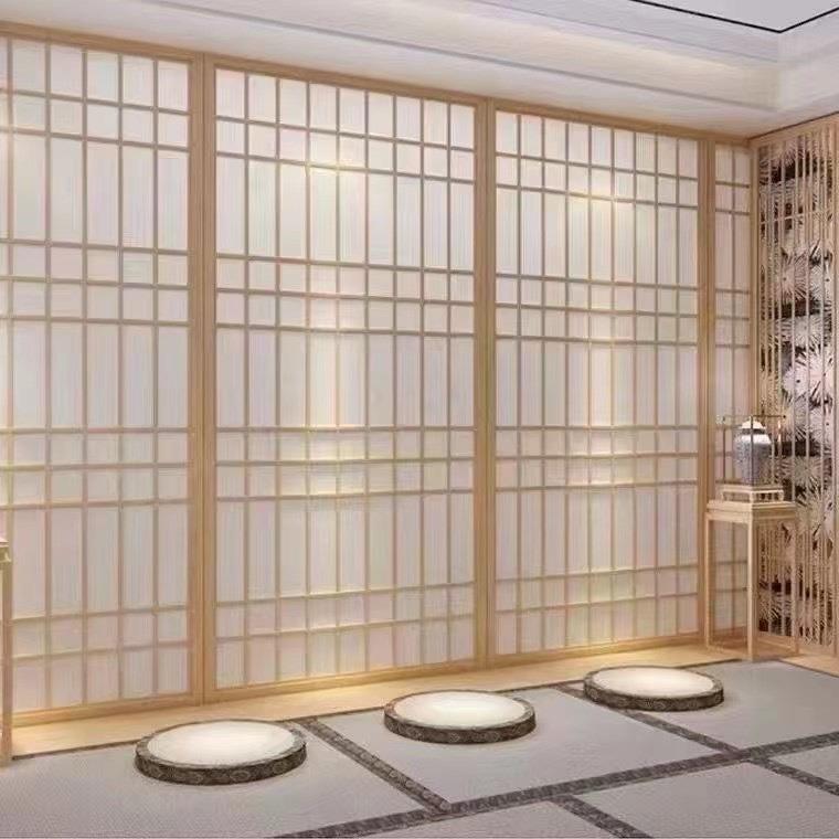 新中式断屏风花栅栏木雕镂格隔日式隔断实木玄关客厅入空户雕花