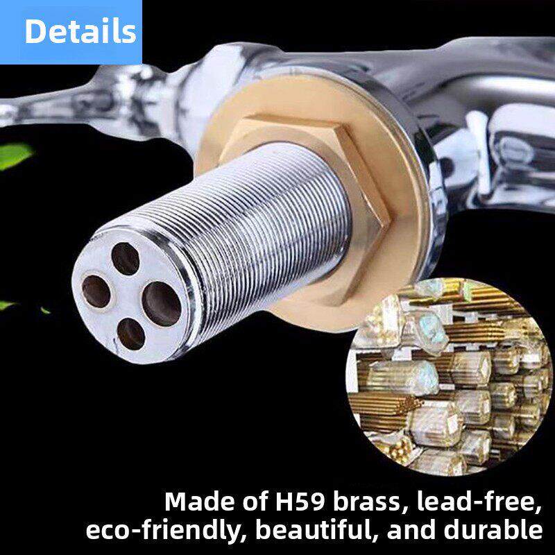 厨房商业高压淋浴水龙头酒店餐厅洗碗机拉出冷热水龙头全铜手持喷