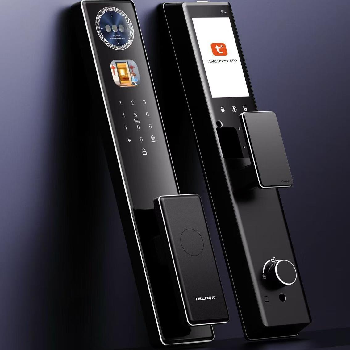 TELI特力Super15sAi智能锁 家用 指纹密码 入户门猫眼人脸识别锁