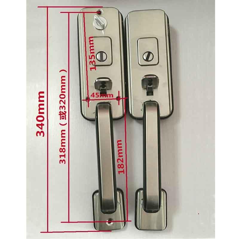 罗普斯金老式按压门锁铝合金大门对开防盗门锁豪华拉手加厚入户门