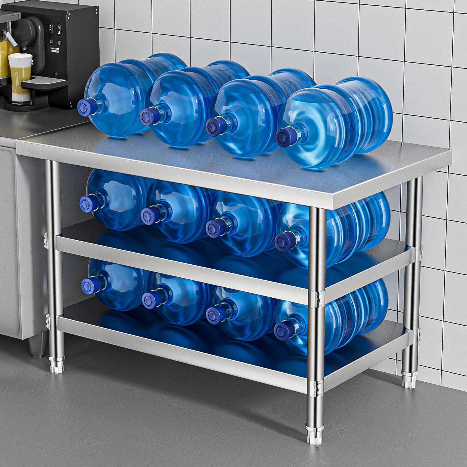 不锈钢工作台置物架厨房专用桌子货架商用架子台操作台打包长方形