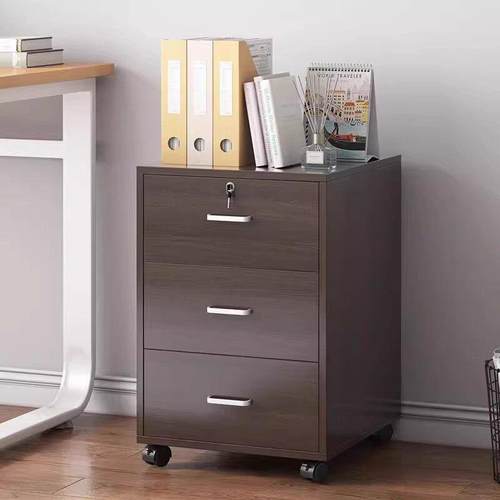 柜子储物柜打印机置物架放置柜办公室桌下收纳柜带锁移动抽屉矮柜