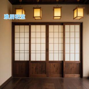 广州日式和室门榻榻米格子门窗推拉门隔断门移门障子门定做料理店