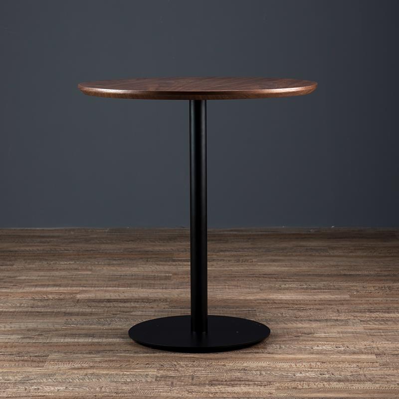 德宜客北欧简约桌子胡桃色咖啡厅餐桌奶茶店餐厅桌商用洽谈小圆桌