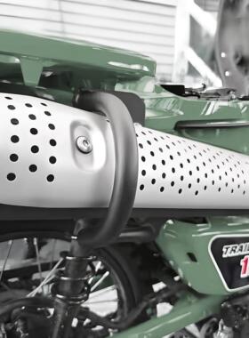 适用于本田Cub Ct125摩托车改装配件铝合金排气管保护管排气护杆
