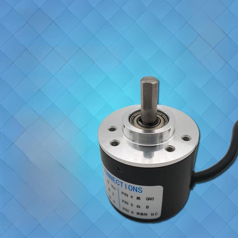 旋转编码器光电增量电机实心轴360 600 1000 3600脉冲编码器
