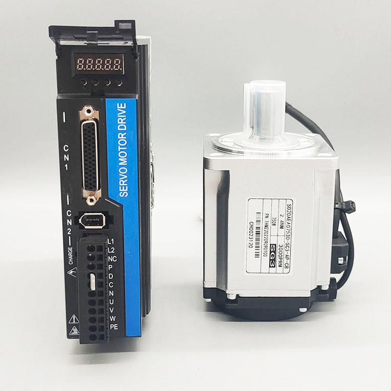 交流伺服套装400W750W1.5KW磁编17位高精度60/80/110/130伺服马达