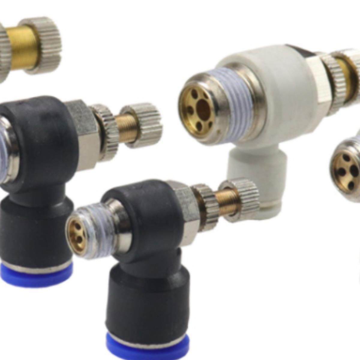 气动快速接头SL6-01气缸节流阀SL8-02调速SL4-M5可调SL10-03/SL12